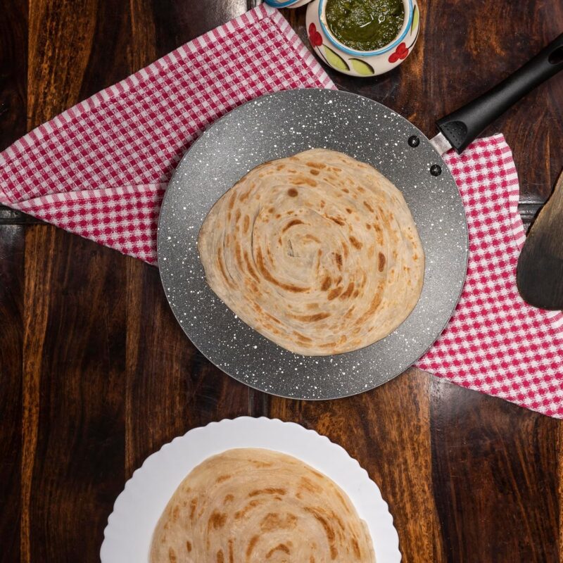 Senora Hammerton Coated Nonstick Concave Tawa 280 MM I PFOA Free I Induction Bottom I 100% Pure & Toxin-Free I Food Grade Surface I Gas Stove Compatible - Image 6