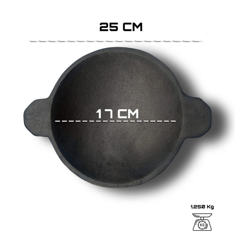 Naturally Cast Iron Appachatti/Appam Pan 8 Inch (Pre-Seasoned) - Image 4