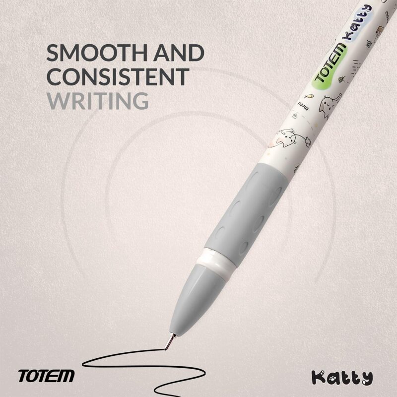 TOTEM Katty Ball Pens | 20Pcs Black Ink | Gifts for Stylish Girls & Women|Pens for Writing|0.5 mm Tip Ball Pens Pack|Smooth Writing Pastel Pens|Stationery Set for Students|Ball Pens Set - Image 2