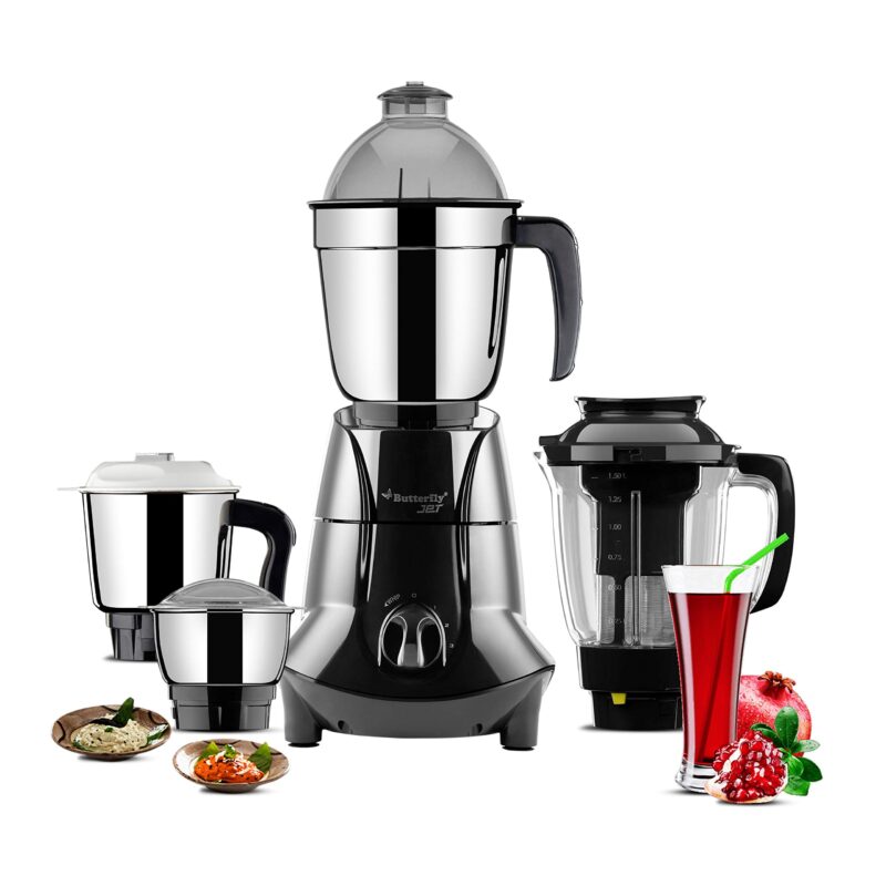 Butterfly Jet Elite 750 Watts Mixer Grinder And Vegetable Chopper, Grey - Image 7