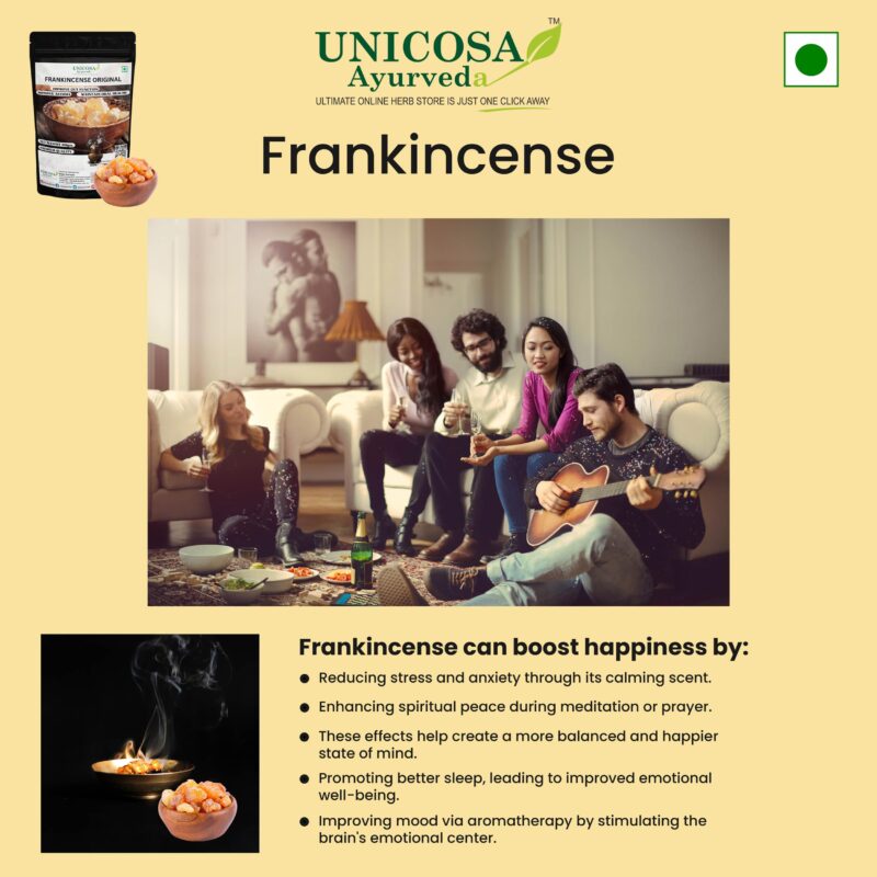 UNICOSA Ayurveda Pure Frankincese Resin 100gm Kunduru | Loban | Monastery Incense | Olibanum | Boswellia Carterii | Frankincense Tears | Pure Frankincense Granules | Premium Incense - Image 3
