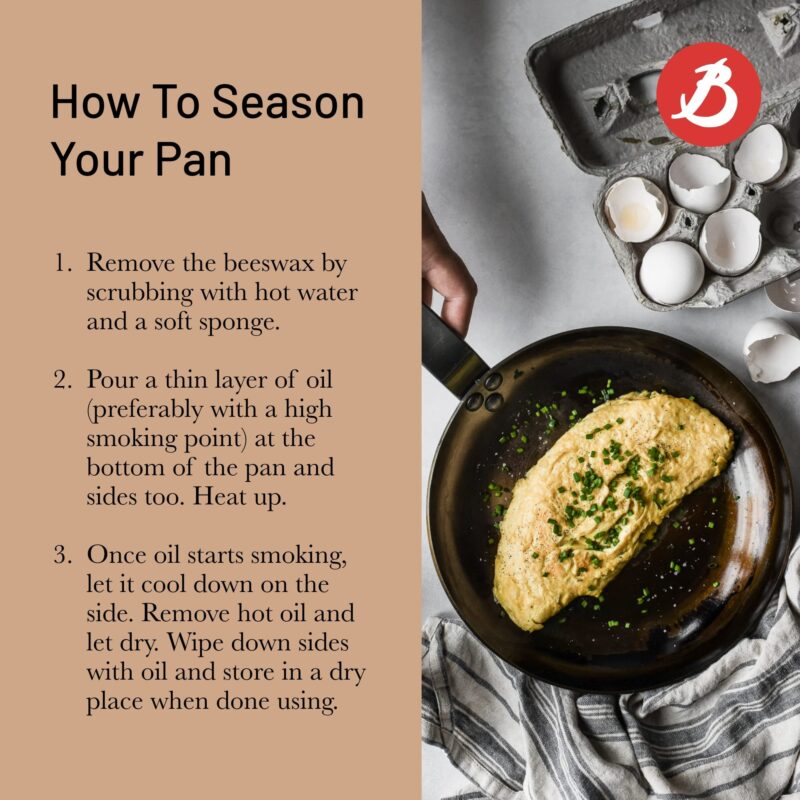 Mineral B Round Carbon Steel Crepe/Tortilla Pan 10.25-Inch - Image 7