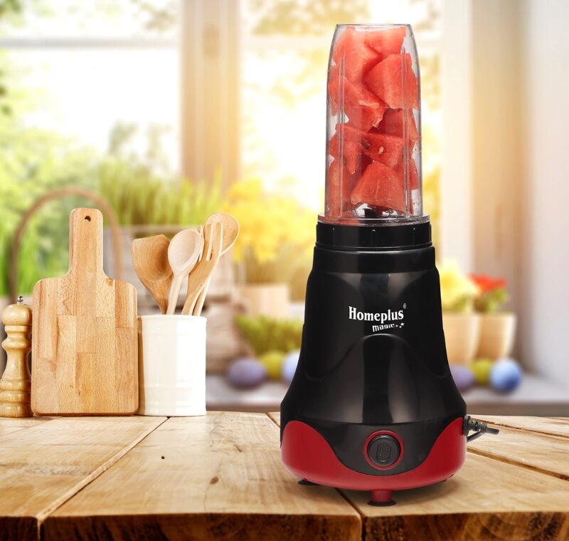 Home Plus Nutri Blend, 20000 RPM Mixer Grinder, 2 Unbreakable Jars,(Black and Red)ABS plastic, 500 Watts - Image 2