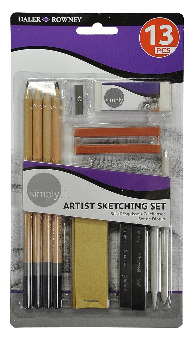 Daler Rowney Simply 13Pcs Artist Sketching Set