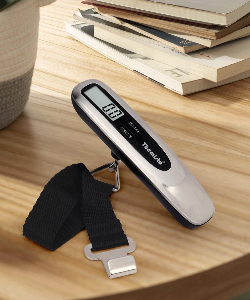 Themisto TH-WS11 Digital Luggage Scale with Target Value Setting (50kg), Silver - Image 3