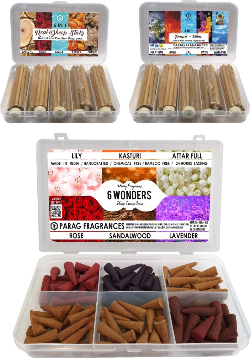 Parag Fragrances Loban Dhoop Sticks/Benzoin Dhoop Batti Grade-1 Jar (Pack of 1 x 200Gm) Long Lasting Perfume for 24 Hours Home Fragrance/Meditation/Dhoop for Pooja/Free Dhoop Holder Inside - Image 5