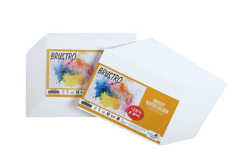 Brustro Artists' Watercolour Paper 200 GSM A5 - 25% cotton Cold Pressed 2 Packets (Each Packet Contains 24 + 6 Sheets Free) - Image 4