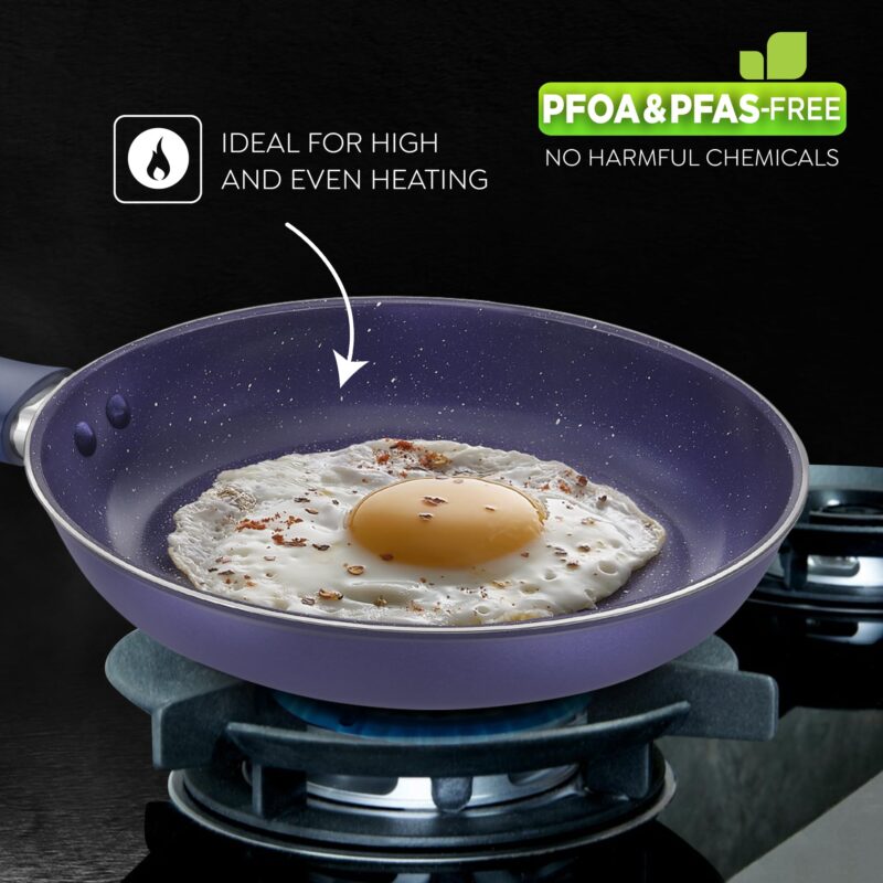Prestige Ceraglide Ceramic Coated 18 cm Non-Stick Fry Pan | Consumes Less Oil | Preferred for High Heating & Even Heating | Stain-Resistant | Gas & Induction Compatible - Image 3