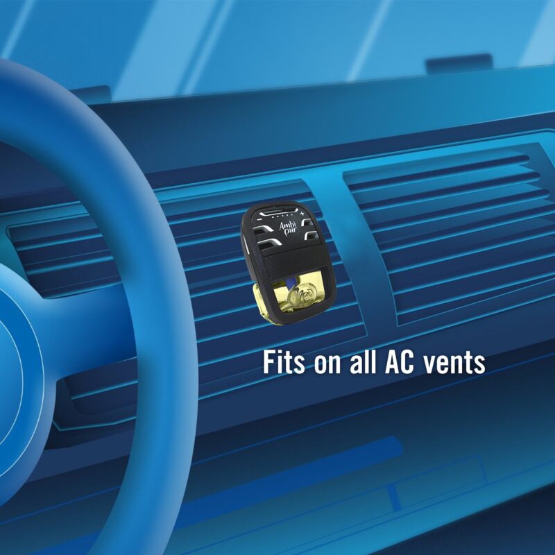 5x Ambi Pur Vanilla Bouquet Car Air Freshener Starter Kit Liquid (7.5ml each) - Pack of 5 - Image 3