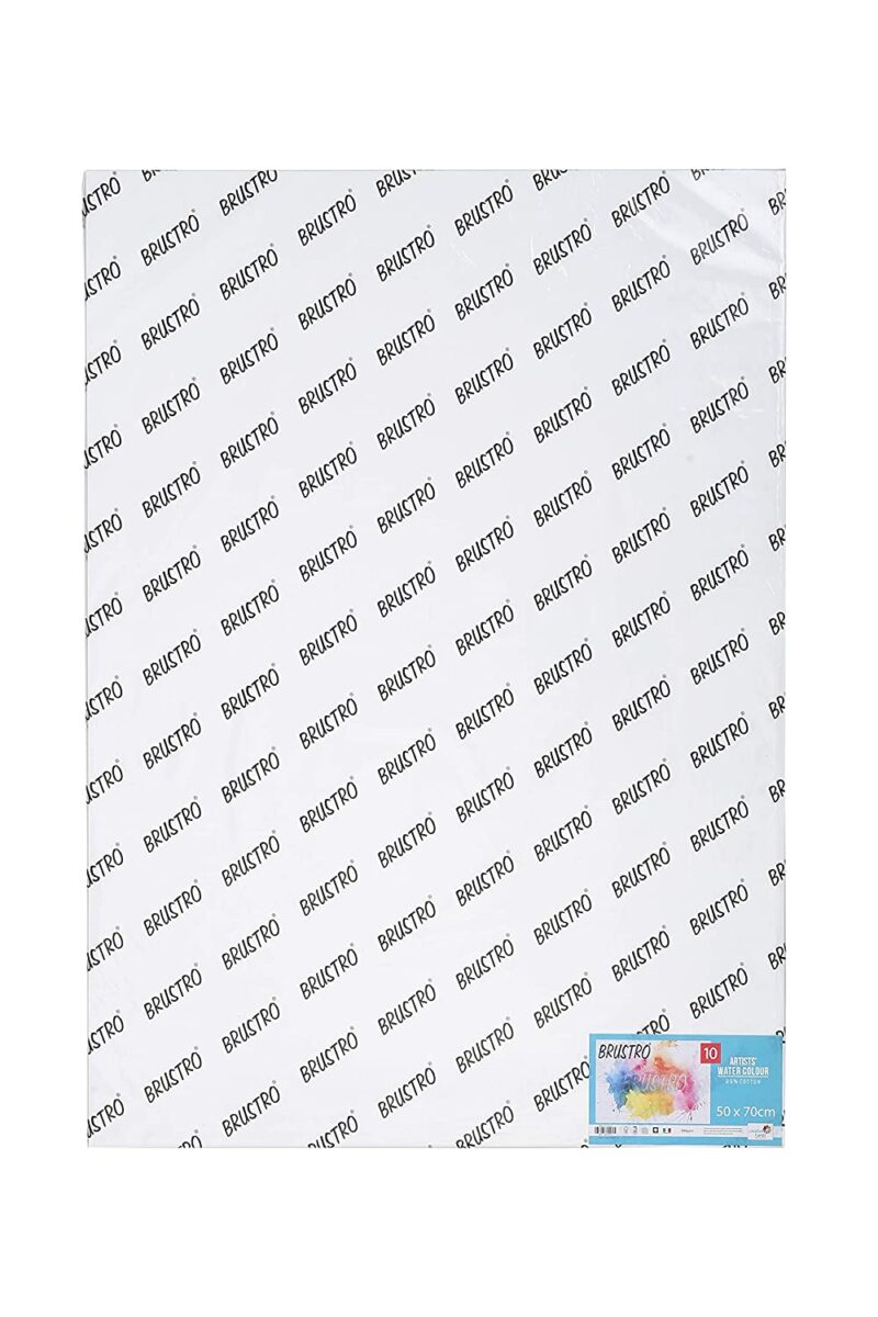 Brustro Artists' Watercolour paper 25% cotton CP 300 Gsm 50 x 70 cm (10 Sheets) - Image 3