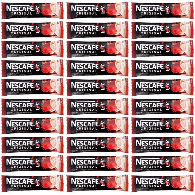 Nescafe 3 In 1 Original Soluble Coffee Powder Beverage, 30 Sachets Bag Instant Coffee 525Gm (Imported) - Image 4