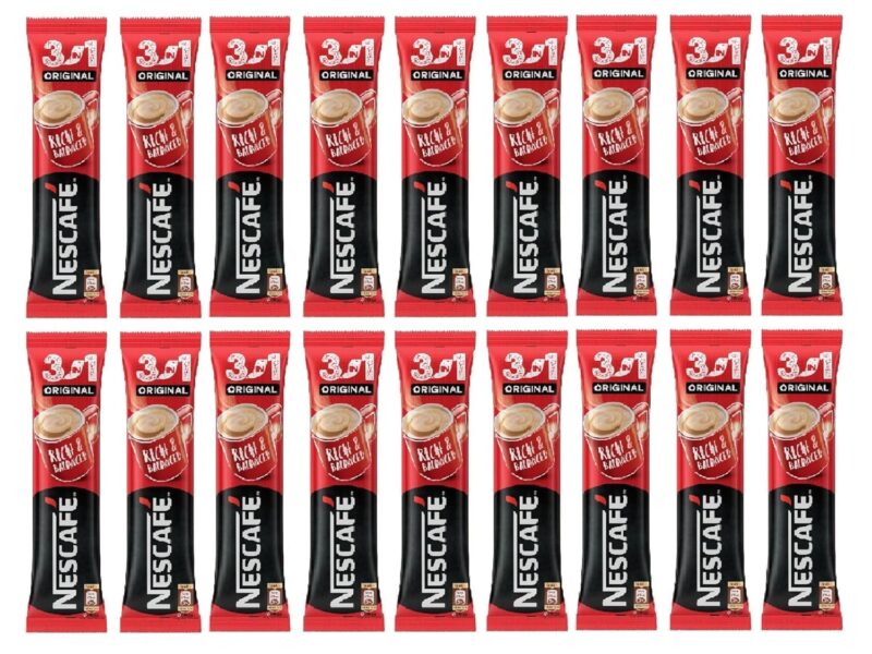 Nescafe 3 In 1 Original 18 Sachets Each Instant Coffee 17.5Gm, Powder, Box