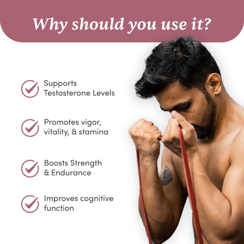 Man Matters Tostero Capsules with Shudh Shilajit, Ashwagandha, Gokshura & Safed Musli | 60 Capsules | 20 AYUSH Approved Herbs | Boosts Muscle Strength, Immunity & Stamina - Image 6