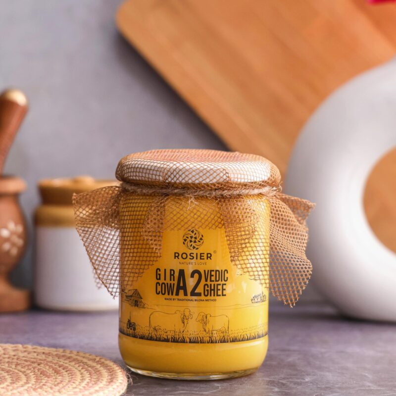 ROSIER A2 Gir Cow Ghee (500 ml) | Traditional Bilona Method A2 Cow Ghee | Grassfed, Pure and Healthy Desi Cow Ghee (Glass Bottle - 500 ML) - Image 6