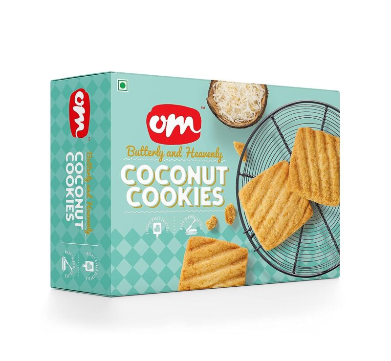 Om Sweets and Snacks Coconut Cookies - 350G