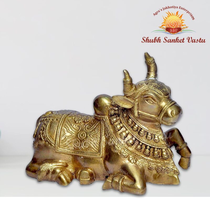 Shubh Sanket Vastu Brass Nandi Bull 7 x 5 inches - Image 7