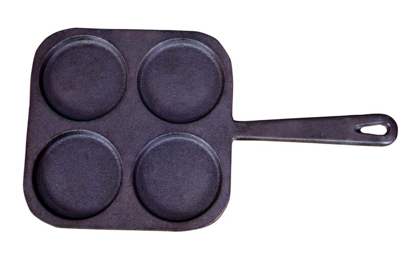 Rock Tawa 4cv Mini Uttapam Pan/Omelett Pan/Pancake Pan 7.5inch Square Pre Seasoned