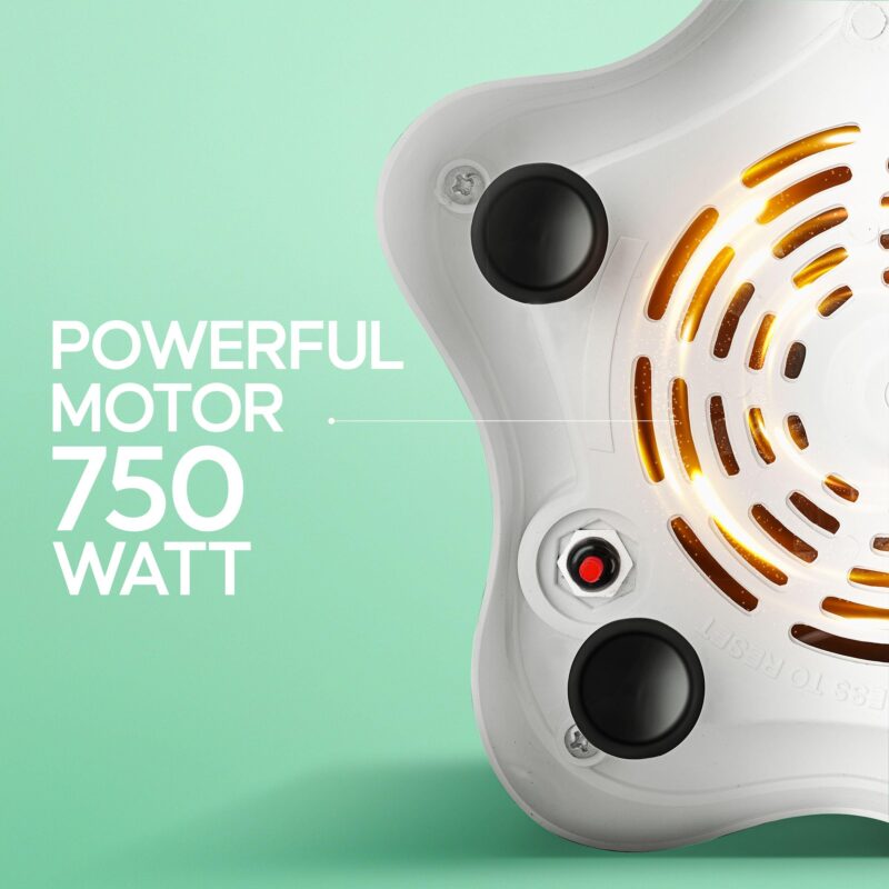 Longway Super Dlx 750 Watt Juicer Mixer Grinder with 4 Jars for Grinding, Mixing, Juicing with Powerful Motor | 1 Year Warranty | (White & Blue, 4 Jars) - Image 7