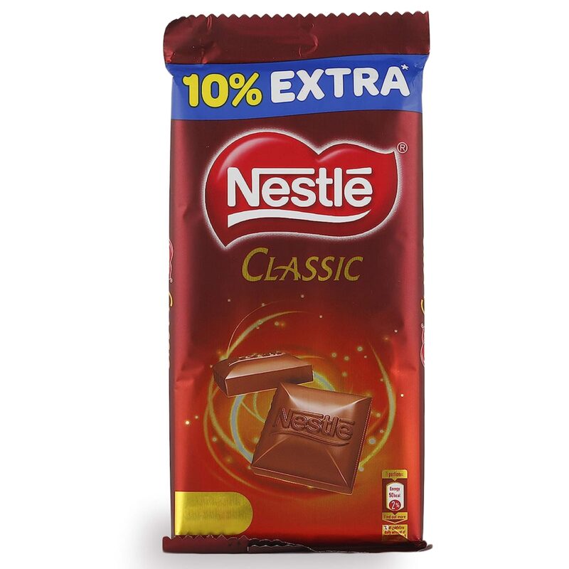 Nestle Classic Chocolate Bar, 34g (Pack of 18)