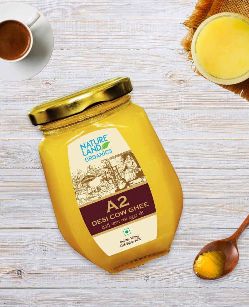 Natureland Organics A2 Cow Ghee 350Ml - 100% Organic Desi Cow Ghee - Image 11