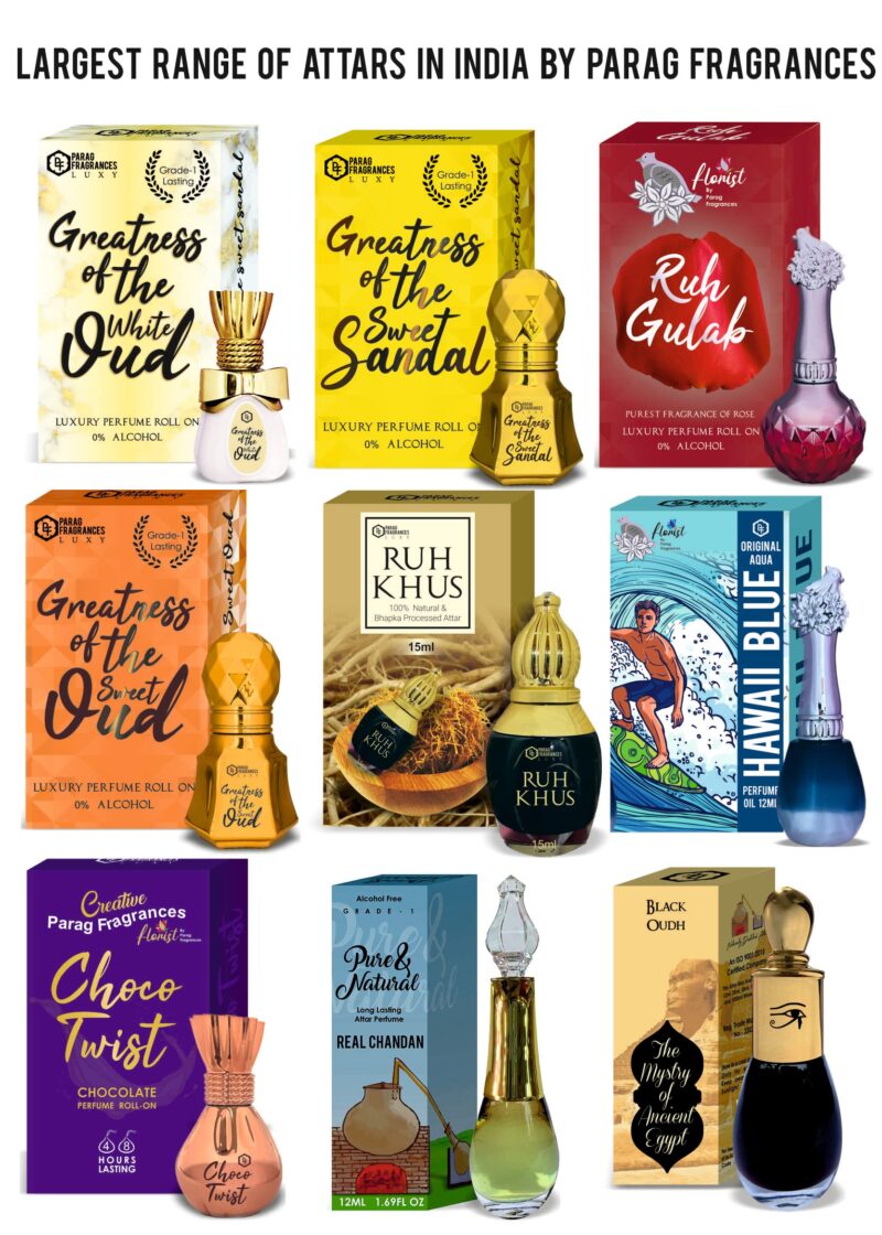 Parag Fragrances Natural & Premium Liquid Attar Gift Pack For Unisex (Kannauji 6 In 1) - Multiple - Image 7