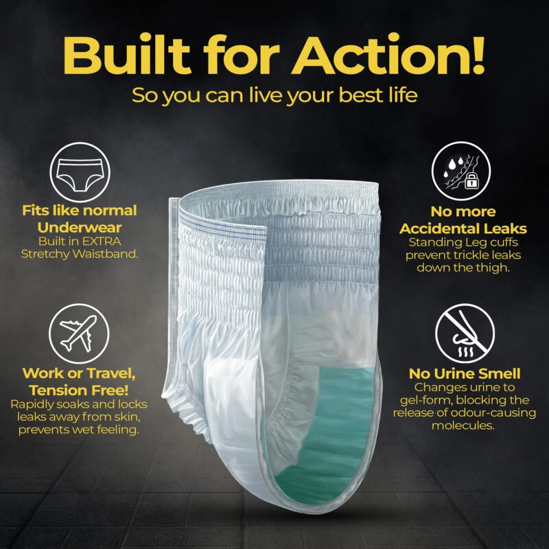 Friends Classic Adult Diapers Pants Style - 30 Count (Extra Large) with odour lock and Anti-Bacterial Absorbent Core- Waist Size 30-56 inch ;76-142cm - Image 3