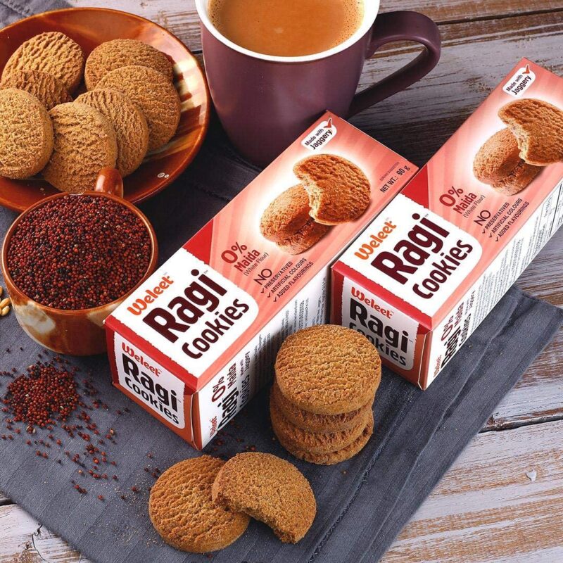 Weleet Assorted Pack Of Multi Grain, Millet, Ragi & Banana Millet Digestive Cookies|Home/Office Snack|Free Of White Sugar & White Flour|100% Natural & Healthy (4 Flavours-360 Gm) - Image 7