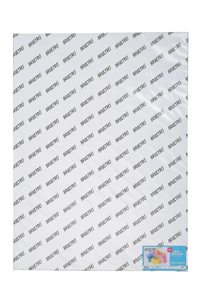 Brustro Artists' Watercolour paper 25% cotton CP 300 Gsm 56 x 76 cm (10 Sheets) - Image 3