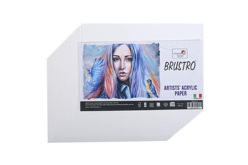 Brustro Artists' ACRYLIC Paper 400GSM 30 SHEETS. Size 10 X 14 cm - Image 2