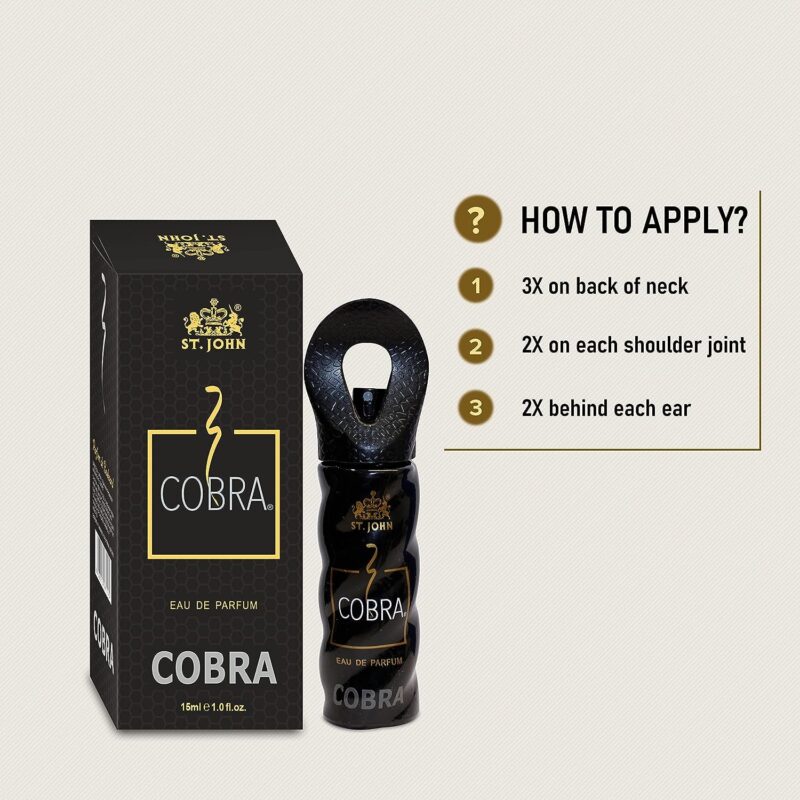 ST.JOHN Perfume For Men, Long Lasting Fragrance, Irresistible Scent, Fresh and Soothing Men Perfume, Eau De Parfum, COBRA Classic Perfume Body Spray (30ml, Pack of 2) - Image 5