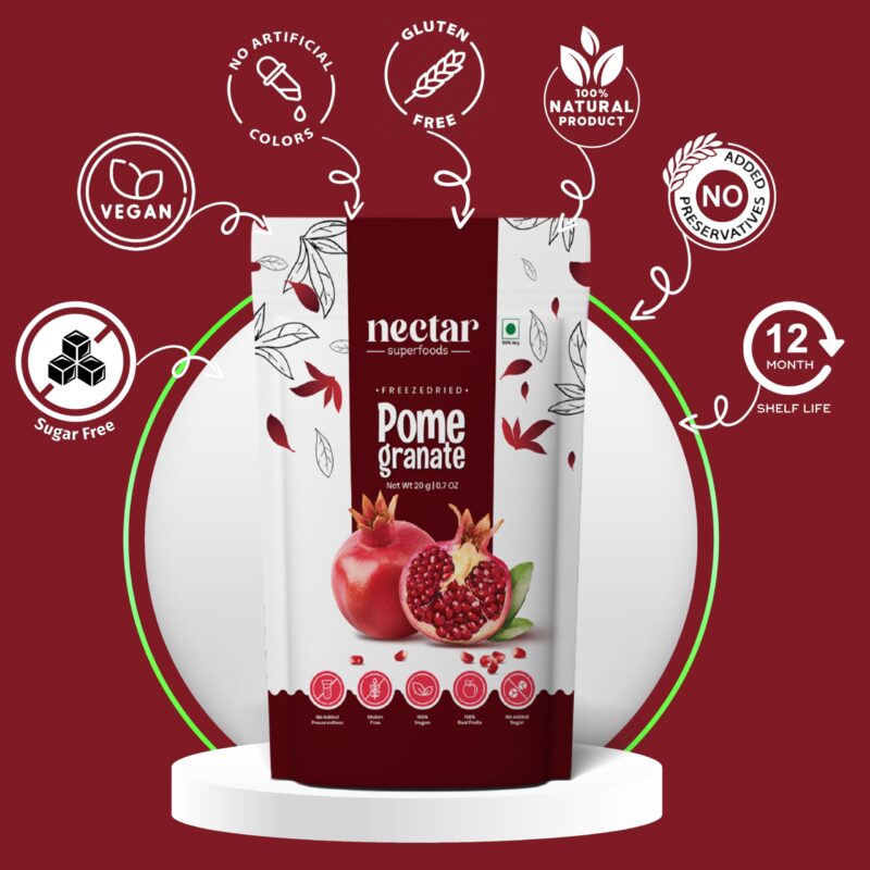 Nectar Superfoods 20 GM Dried Anardana Whole discover the sweet and tangy taste of fresh of dried Pomegranate - Image 5