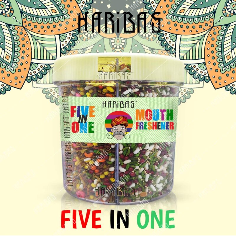 HARIBAS Mukhwas Mouth Freshener 5 in 1, 300GM with Sauf Mouth freshener, Green Saunf Mukhwas , Punjabi Mukhwas , Khas Chandan Mukhwas, Paan Mukhwas and Colorful Sauf | Premium Mukhwas Mouth Freshener - Image 6
