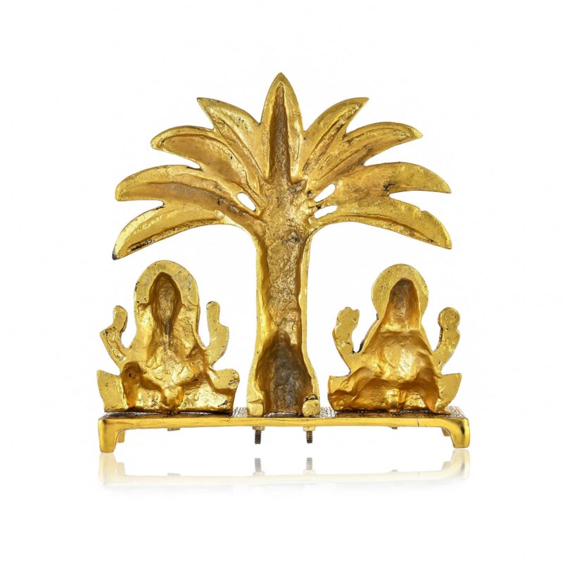 CraftVatika Laxmi Ganesh Idol Aluminium Laxmi Ganesh for Gifting, Office & Pooja Room Home Decor Showpiece - Image 2