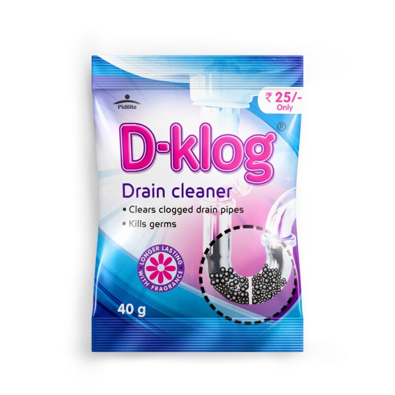 D-Klog Drain Cleaner Powder (40g x 8 Units), Removes Clogs, Blockages in Washbasin, Septic Tank, Sinks, Pipes within 30 mins.Drain expert | Sink cleaner| Toilet Cleaner | No manual hassle required - Image 2