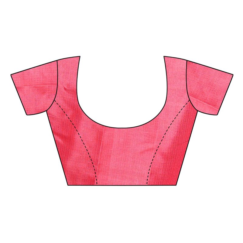 GoSriKi Women's Pink Color Mysore Art Silk Printed Saree Border Tassels With Blouse Piece(MAITHALI PINK_Free Size) - Image 2