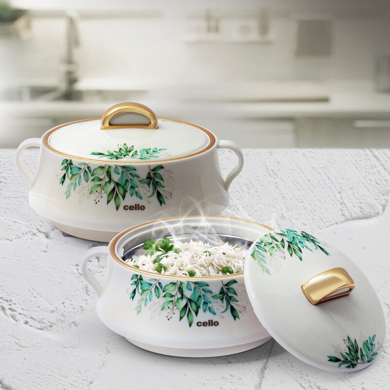 White|Midas Insulated Casserole Set of 2 / 1000ml