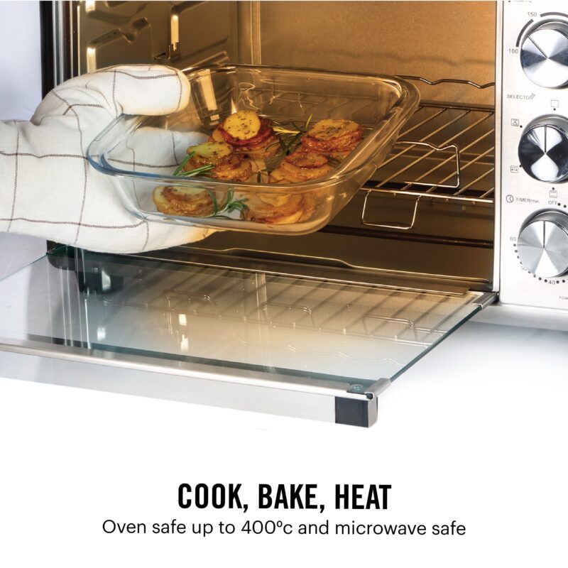 Laura Square Glass Baking Dish, 1100ml - Image 4