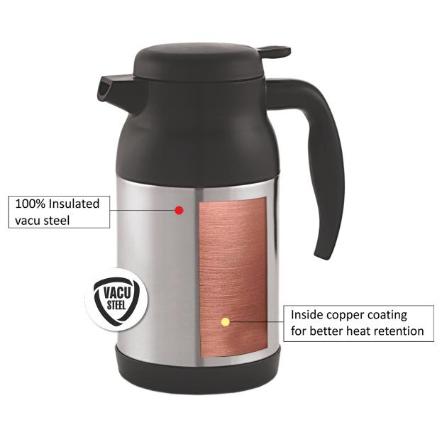 Armour Double Walled Vacuum Insulated Carafe, 1200ml - Image 4