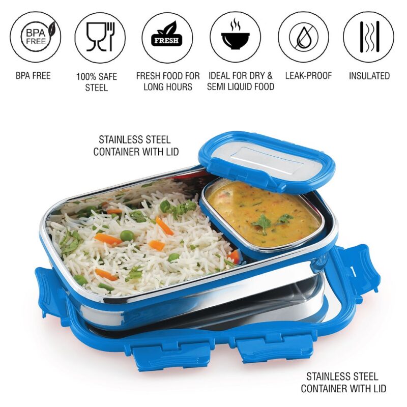 Click It Stainless Steel Lunch Box, Big - Image 5