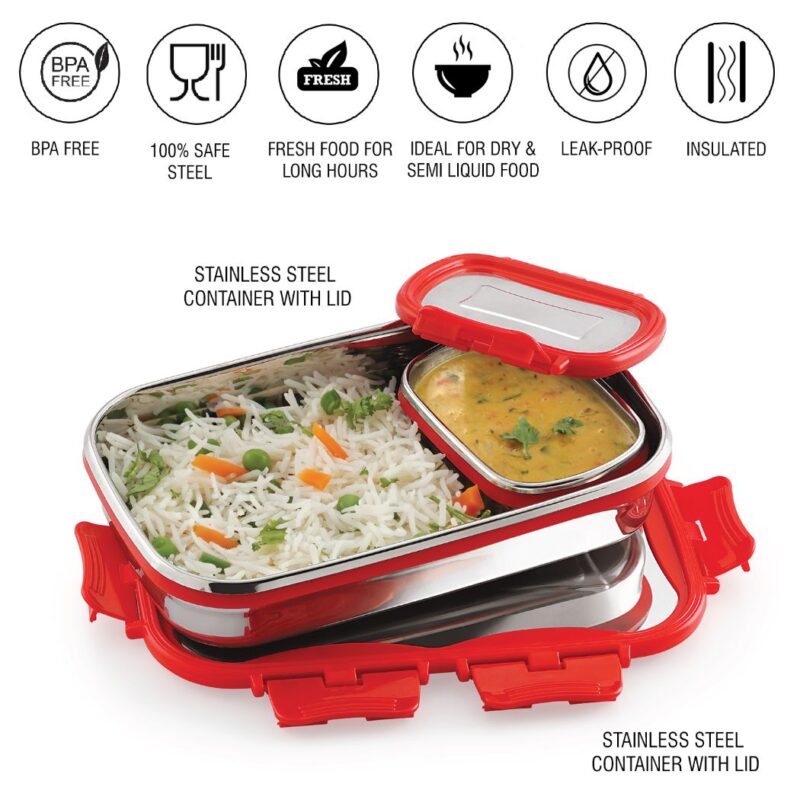 Click It Stainless Steel Lunch Box, Big - Image 6