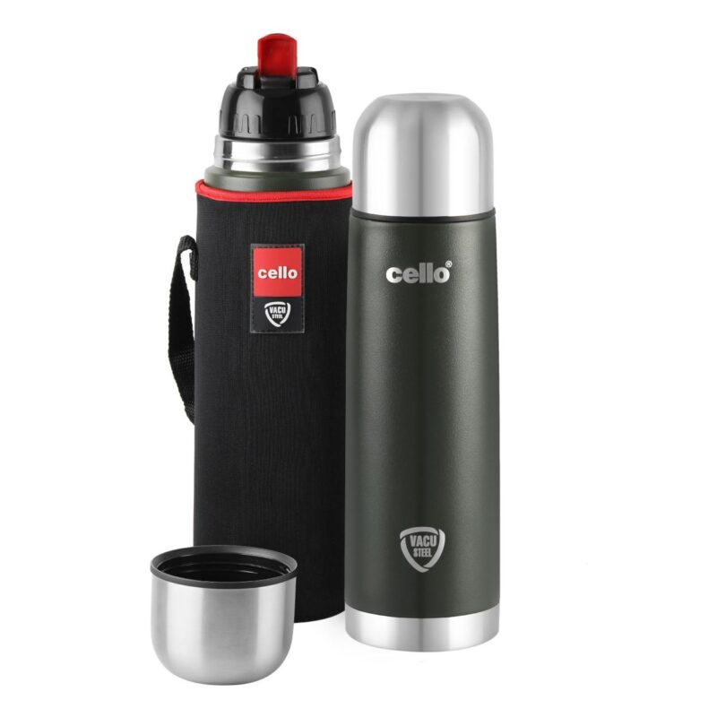 Duro Flip Flask, Vacusteel Water Bottle with Thermal Jacket - Image 10