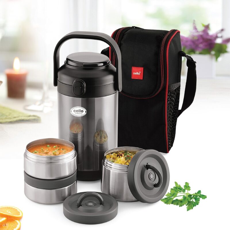 Fredo Double Walled Insulated Lunch Box, Set of 3 - Image 11