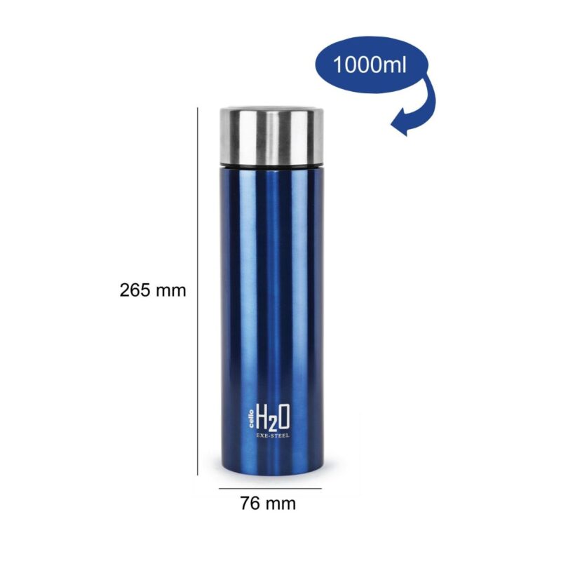 H2O Stainless Steel Water Bottle, 1000ml - Image 33