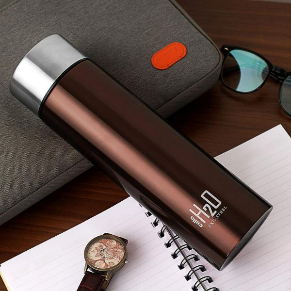 Brown|H2O Stainless Steel Water Bottle, 1000ml / 1000ml