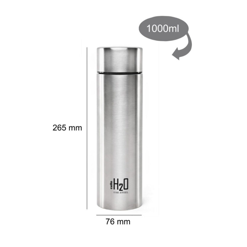 H2O Stainless Steel Water Bottle, 1000ml - Image 38