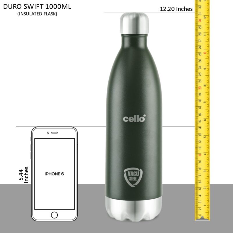 Duro Swift Flask, Vacusteel Water Bottle, 1000ml - Image 23