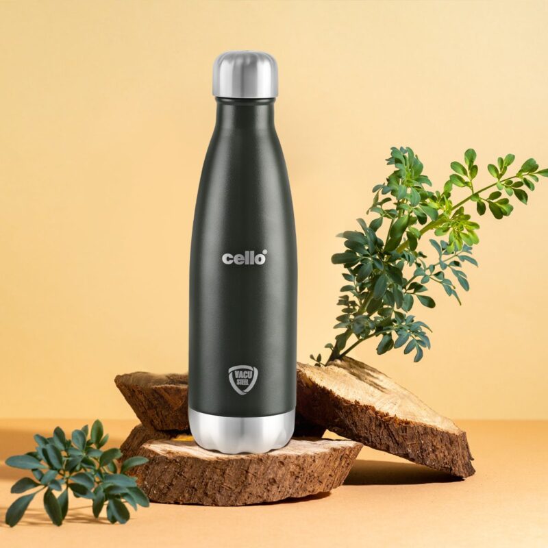 Green|Duro Swift Flask, Vacusteel Water Bottle, 500ml / 500ml
