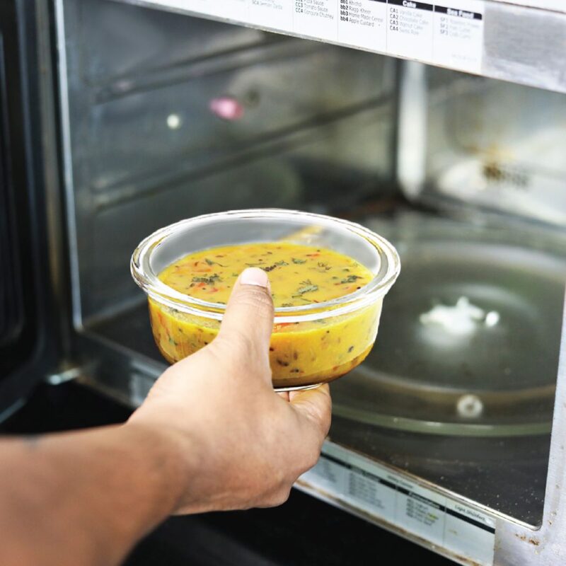 Delighta Borosilicate Glass Lunch Box with Jacket, Round - Image 8