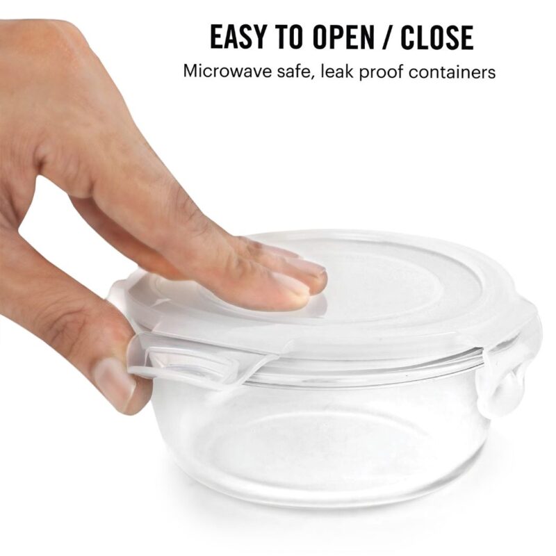 Delighta Borosilicate Glass Lunch Box with Jacket, Round - Image 10
