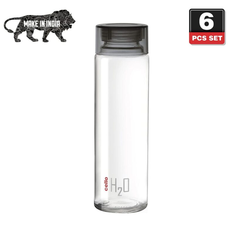 H2O Glass Water Bottle with Plastic Cap, 920ml - Image 34